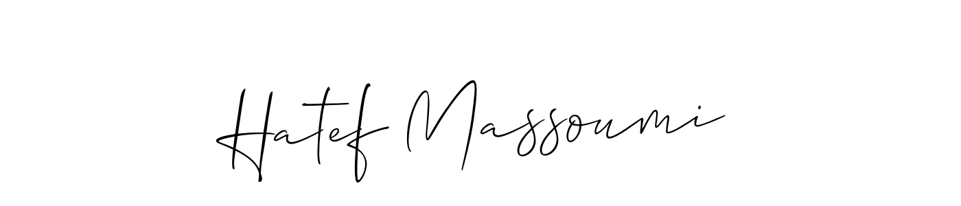 Make a beautiful signature design for name Hatef Massoumi. With this signature (Allison_Script) style, you can create a handwritten signature for free. Hatef Massoumi signature style 2 images and pictures png