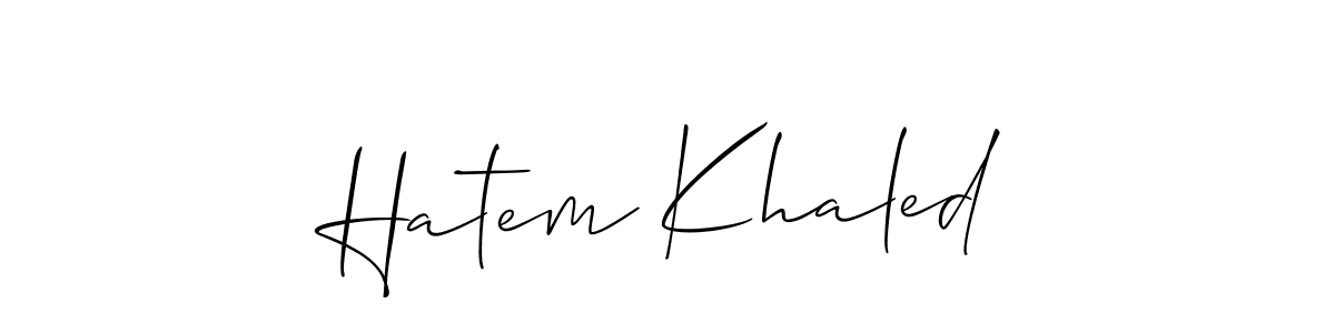 Similarly Allison_Script is the best handwritten signature design. Signature creator online .You can use it as an online autograph creator for name Hatem Khaled. Hatem Khaled signature style 2 images and pictures png