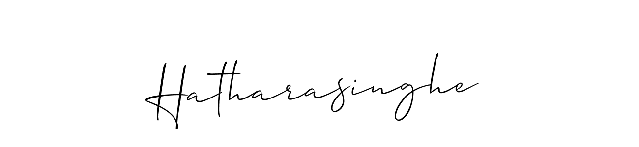 How to make Hatharasinghe name signature. Use Allison_Script style for creating short signs online. This is the latest handwritten sign. Hatharasinghe signature style 2 images and pictures png