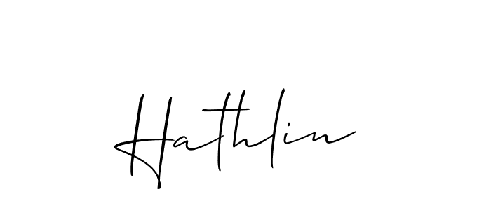 Also we have Hathlin name is the best signature style. Create professional handwritten signature collection using Allison_Script autograph style. Hathlin signature style 2 images and pictures png