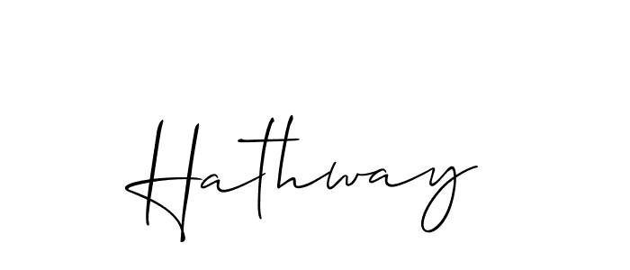 It looks lik you need a new signature style for name Hathway. Design unique handwritten (Allison_Script) signature with our free signature maker in just a few clicks. Hathway signature style 2 images and pictures png