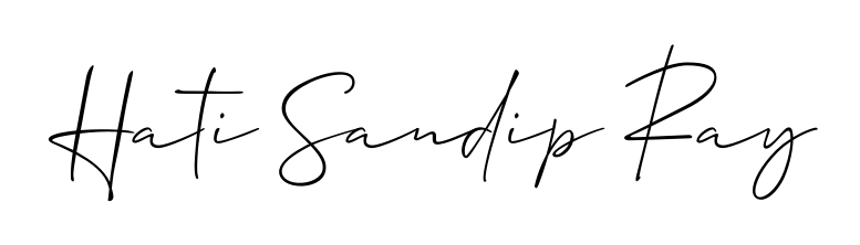 Looking for an artistic signature for Hati Sandip Ray? The Allison_Script calligraphy style gives a sophisticated flow suitable for business cards and emails. Hati Sandip Ray signature style 2 images and pictures png