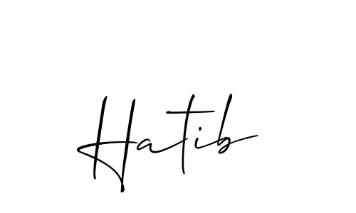 How to make Hatib name signature. Use Allison_Script style for creating short signs online. This is the latest handwritten sign. Hatib signature style 2 images and pictures png