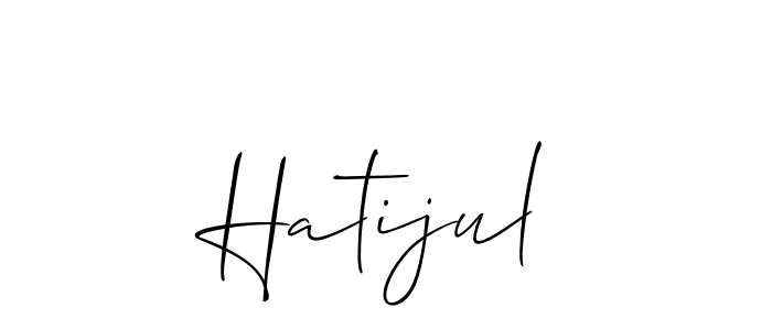 It looks lik you need a new signature style for name Hatijul. Design unique handwritten (Allison_Script) signature with our free signature maker in just a few clicks. Hatijul signature style 2 images and pictures png