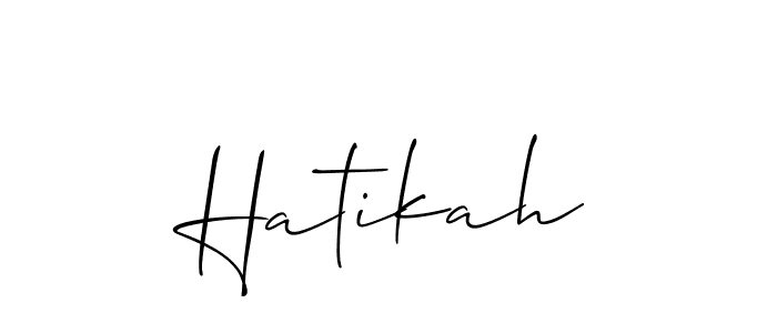 How to make Hatikah name signature. Use Allison_Script style for creating short signs online. This is the latest handwritten sign. Hatikah signature style 2 images and pictures png