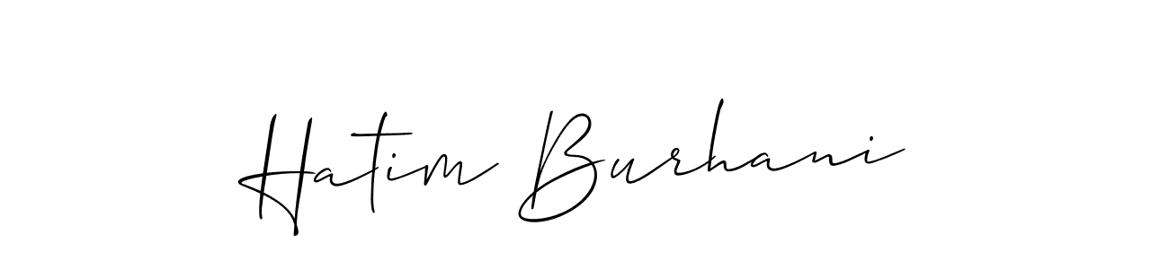 You should practise on your own different ways (Allison_Script) to write your name (Hatim Burhani) in signature. don't let someone else do it for you. Hatim Burhani signature style 2 images and pictures png