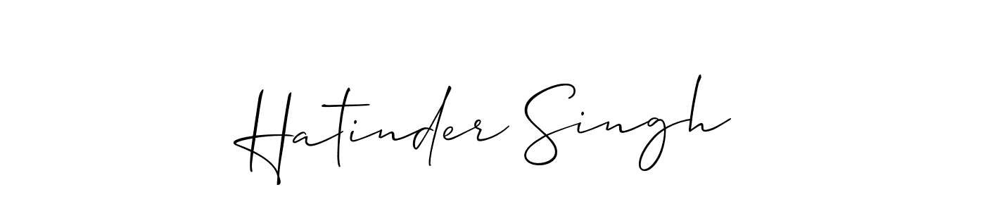 It looks lik you need a new signature style for name Hatinder Singh. Design unique handwritten (Allison_Script) signature with our free signature maker in just a few clicks. Hatinder Singh signature style 2 images and pictures png