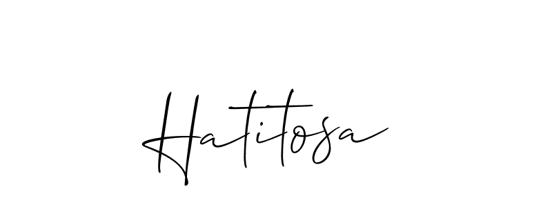 Hatitosa stylish signature style. Best Handwritten Sign (Allison_Script) for my name. Handwritten Signature Collection Ideas for my name Hatitosa. Hatitosa signature style 2 images and pictures png