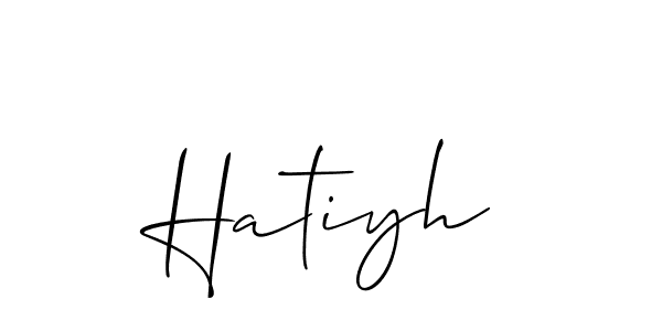 It looks lik you need a new signature style for name Hatiyh. Design unique handwritten (Allison_Script) signature with our free signature maker in just a few clicks. Hatiyh signature style 2 images and pictures png