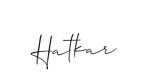 The best way (Allison_Script) to make a short signature is to pick only two or three words in your name. The name Hatkar include a total of six letters. For converting this name. Hatkar signature style 2 images and pictures png