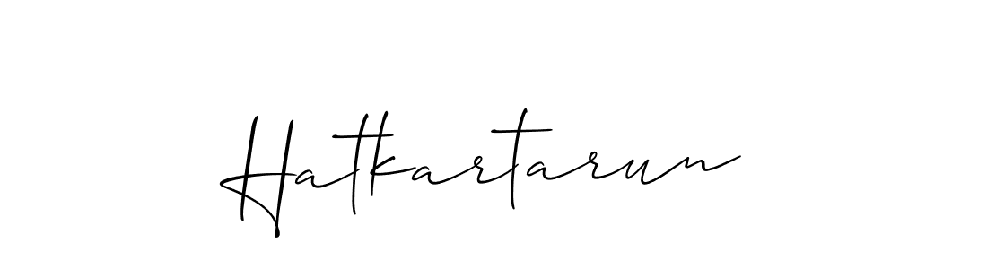 Create a beautiful signature design for name Hatkartarun. With this signature (Allison_Script) fonts, you can make a handwritten signature for free. Hatkartarun signature style 2 images and pictures png