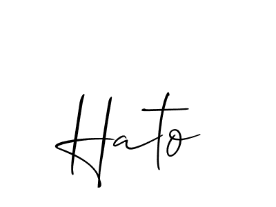 Similarly Allison_Script is the best handwritten signature design. Signature creator online .You can use it as an online autograph creator for name Hato. Hato signature style 2 images and pictures png
