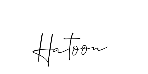 The best way (Allison_Script) to make a short signature is to pick only two or three words in your name. The name Hatoon include a total of six letters. For converting this name. Hatoon signature style 2 images and pictures png