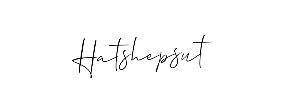 You should practise on your own different ways (Allison_Script) to write your name (Hatshepsut) in signature. don't let someone else do it for you. Hatshepsut signature style 2 images and pictures png