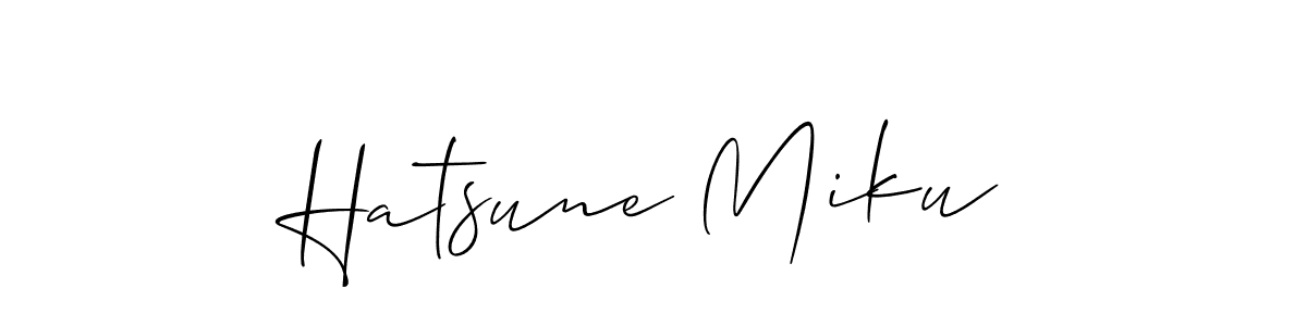 How to Draw Hatsune Miku signature style? Allison_Script is a latest design signature styles for name Hatsune Miku. Hatsune Miku signature style 2 images and pictures png