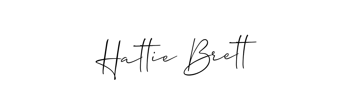Allison_Script is a professional signature style that is perfect for those who want to add a touch of class to their signature. It is also a great choice for those who want to make their signature more unique. Get Hattie Brett name to fancy signature for free. Hattie Brett signature style 2 images and pictures png