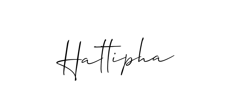 Use a signature maker to create a handwritten signature online. With this signature software, you can design (Allison_Script) your own signature for name Hattipha. Hattipha signature style 2 images and pictures png
