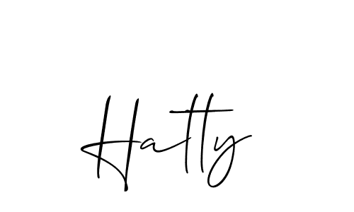 How to make Hatty signature? Allison_Script is a professional autograph style. Create handwritten signature for Hatty name. Hatty signature style 2 images and pictures png