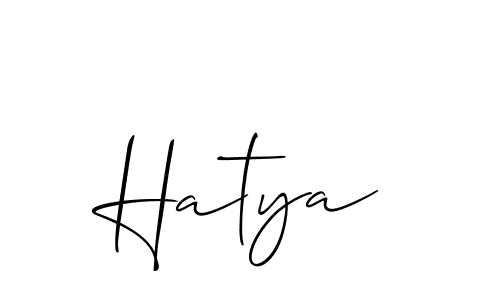 The best way (Allison_Script) to make a short signature is to pick only two or three words in your name. The name Hatya include a total of six letters. For converting this name. Hatya signature style 2 images and pictures png