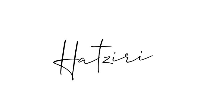 Design your own signature with our free online signature maker. With this signature software, you can create a handwritten (Allison_Script) signature for name Hatziri. Hatziri signature style 2 images and pictures png