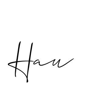 Also we have Hau name is the best signature style. Create professional handwritten signature collection using Allison_Script autograph style. Hau signature style 2 images and pictures png