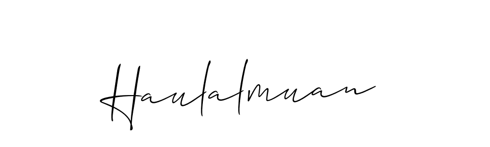 You can use this online signature creator to create a handwritten signature for the name Haulalmuan. This is the best online autograph maker. Haulalmuan signature style 2 images and pictures png