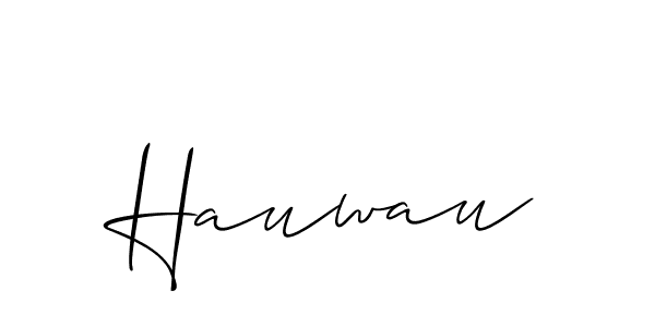 Best and Professional Signature Style for Hauwau. Allison_Script Best Signature Style Collection. Hauwau signature style 2 images and pictures png