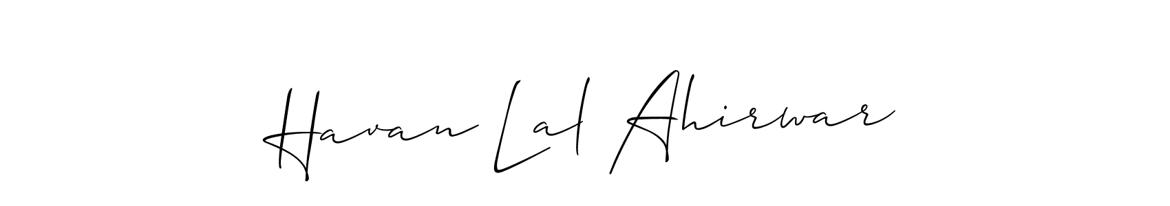 How to Draw Havan Lal Ahirwar signature style? Allison_Script is a latest design signature styles for name Havan Lal Ahirwar. Havan Lal Ahirwar signature style 2 images and pictures png