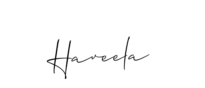 How to make Haveela name signature. Use Allison_Script style for creating short signs online. This is the latest handwritten sign. Haveela signature style 2 images and pictures png