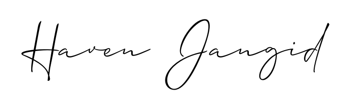 Download transparent PNG signature for name Haven  Jangid styled with Allison_Script font. Ready to paste directly into PDF and Word agreements. Haven  Jangid signature style 2 images and pictures png