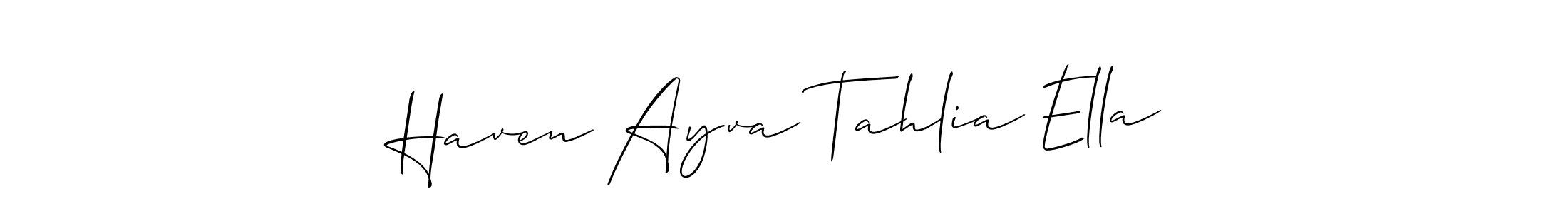 Make a beautiful signature design for name Haven Ayva Tahlia Ella. Use this online signature maker to create a handwritten signature for free. Haven Ayva Tahlia Ella signature style 2 images and pictures png