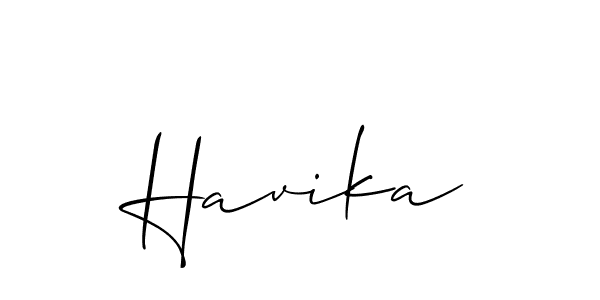 It looks lik you need a new signature style for name Havika. Design unique handwritten (Allison_Script) signature with our free signature maker in just a few clicks. Havika signature style 2 images and pictures png