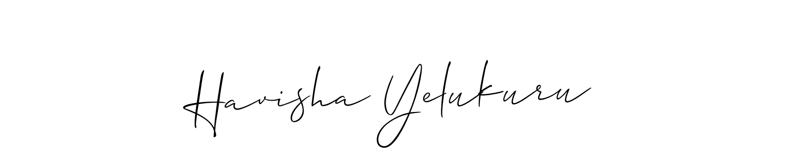 This is the best signature style for the Havisha Yelukuru name. Also you like these signature font (Allison_Script). Mix name signature. Havisha Yelukuru signature style 2 images and pictures png