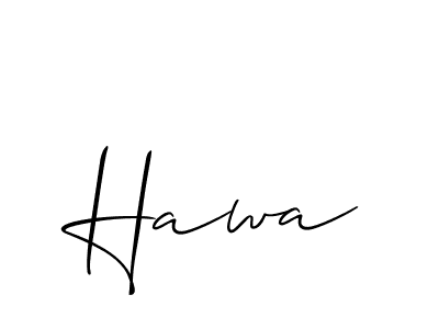 Use a signature maker to create a handwritten signature online. With this signature software, you can design (Allison_Script) your own signature for name Hawa. Hawa signature style 2 images and pictures png