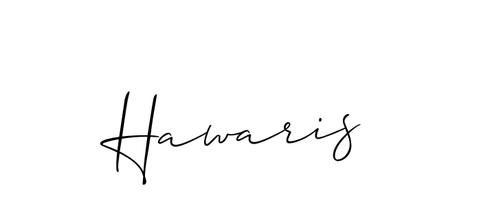 Create a beautiful signature design for name Hawaris. With this signature (Allison_Script) fonts, you can make a handwritten signature for free. Hawaris signature style 2 images and pictures png