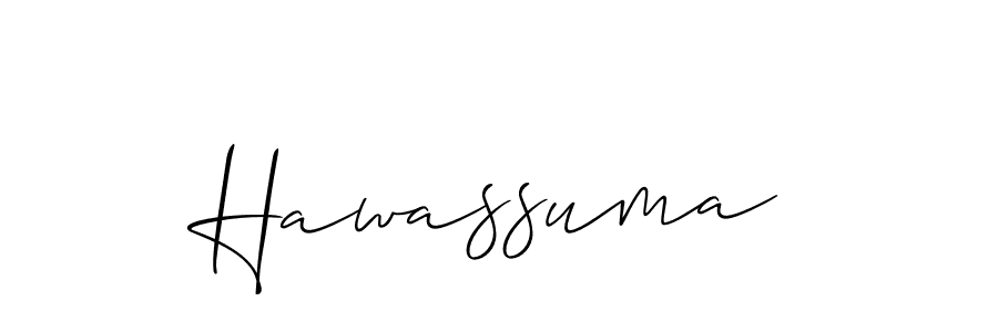 Also You can easily find your signature by using the search form. We will create Hawassuma name handwritten signature images for you free of cost using Allison_Script sign style. Hawassuma signature style 2 images and pictures png