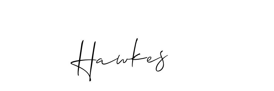 Make a beautiful signature design for name Hawkes   . With this signature (Allison_Script) style, you can create a handwritten signature for free. Hawkes    signature style 2 images and pictures png
