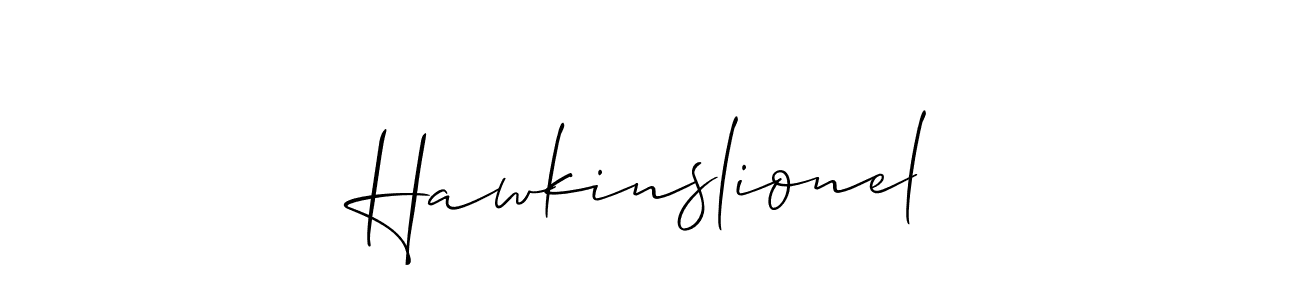 Also we have Hawkinslionel name is the best signature style. Create professional handwritten signature collection using Allison_Script autograph style. Hawkinslionel signature style 2 images and pictures png