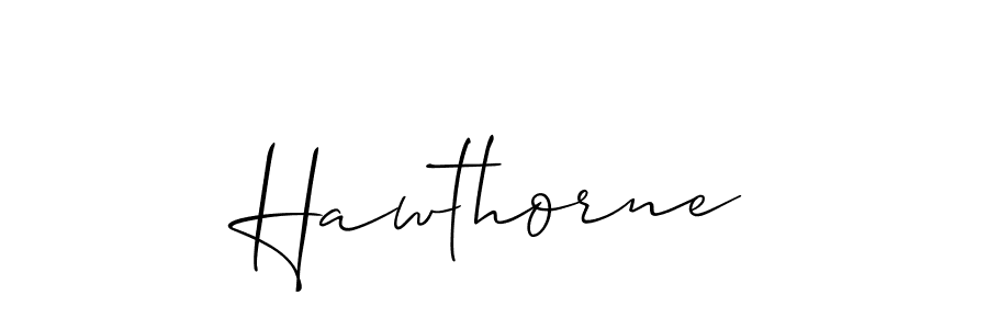 You should practise on your own different ways (Allison_Script) to write your name (Hawthorne) in signature. don't let someone else do it for you. Hawthorne signature style 2 images and pictures png