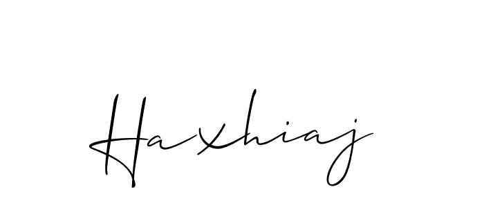 Similarly Allison_Script is the best handwritten signature design. Signature creator online .You can use it as an online autograph creator for name Haxhiaj. Haxhiaj signature style 2 images and pictures png