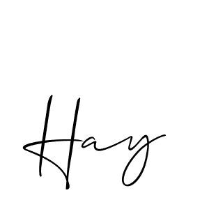 Design your own signature with our free online signature maker. With this signature software, you can create a handwritten (Allison_Script) signature for name Hay. Hay signature style 2 images and pictures png