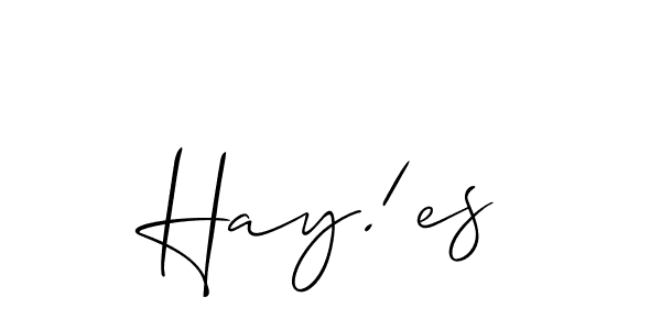 Make a short Hay!es signature style. Manage your documents anywhere anytime using Allison_Script. Create and add eSignatures, submit forms, share and send files easily. Hay!es signature style 2 images and pictures png