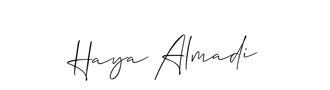 Best and Professional Signature Style for Haya Almadi. Allison_Script Best Signature Style Collection. Haya Almadi signature style 2 images and pictures png