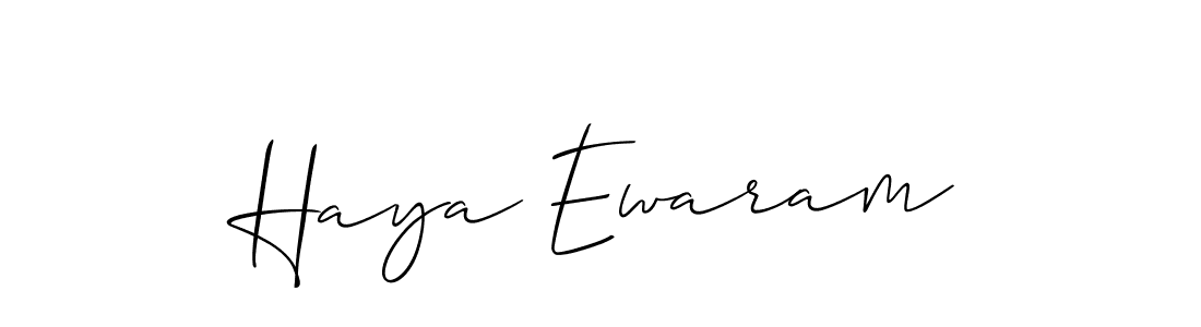 How to Draw Haya Ewaram signature style? Allison_Script is a latest design signature styles for name Haya Ewaram. Haya Ewaram signature style 2 images and pictures png