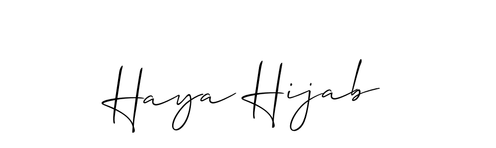 Make a short Haya Hijab signature style. Manage your documents anywhere anytime using Allison_Script. Create and add eSignatures, submit forms, share and send files easily. Haya Hijab signature style 2 images and pictures png