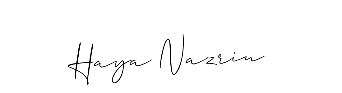 Make a beautiful signature design for name Haya Nazrin. Use this online signature maker to create a handwritten signature for free. Haya Nazrin signature style 2 images and pictures png