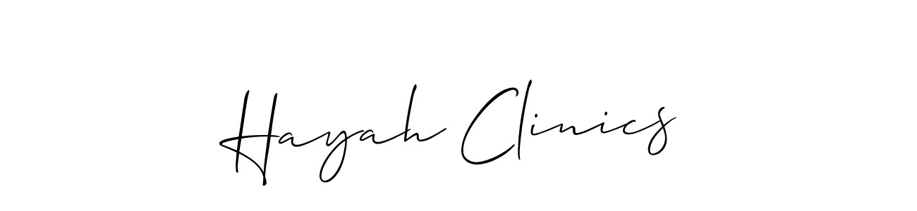 This is the best signature style for the Hayah Clinics name. Also you like these signature font (Allison_Script). Mix name signature. Hayah Clinics signature style 2 images and pictures png
