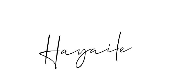 You can use this online signature creator to create a handwritten signature for the name Hayaile. This is the best online autograph maker. Hayaile signature style 2 images and pictures png