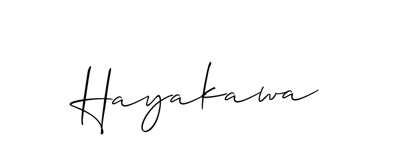 How to make Hayakawa signature? Allison_Script is a professional autograph style. Create handwritten signature for Hayakawa name. Hayakawa signature style 2 images and pictures png