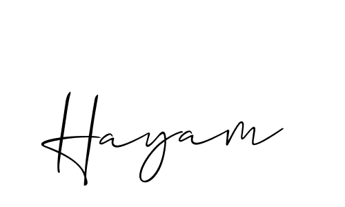 Similarly Allison_Script is the best handwritten signature design. Signature creator online .You can use it as an online autograph creator for name Hayam. Hayam signature style 2 images and pictures png